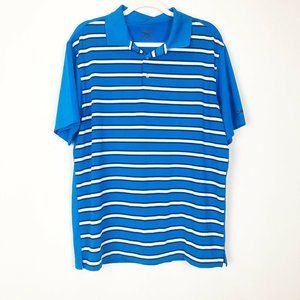 Slazenger Mens Golf Polo Shirt Size L Blue/White